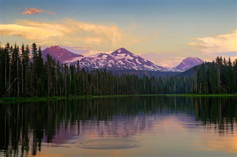 Scott Lake And The Three Sisters Cascade Mountains Oregon Greg