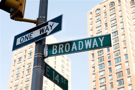 Famosos Letreros De Las Calles De Broadway En El Centro De Nueva York