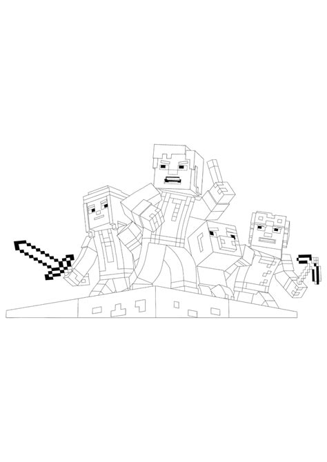 Minecraft Story Mode Coloring Pages Free Coloring Sheets