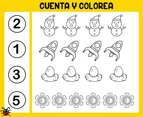 Fichas De Conteo Aprender A Contar Y Colorear Para Imprimir Sexiz Pix