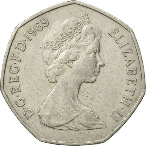 Fifty Pence 1969 Coin From United Kingdom Online Coin Club