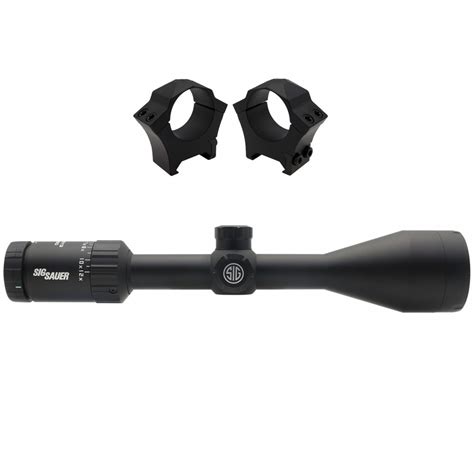 Sig Sauer Whiskey3 4 12x50mm Riffle Scope With Scope Rings