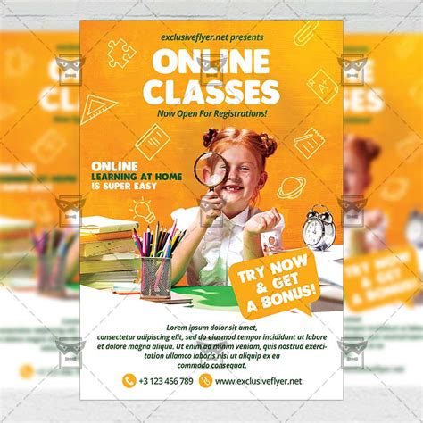 Download Online Classes Flyer Psd Template Exclusiveflyer