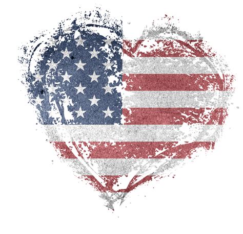 American Flag Heart Download Transparent Png Image Png Arts
