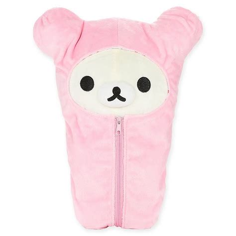 Rilakkuma Sleeping Bag Bear Plush Toy In Pink Bear Plush Bear Plush