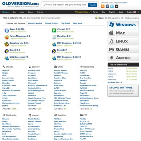 Old Versions Of Windows Mac And Linux Software Apps And Abandonware