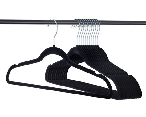 home it non slip velvet clothing hangers 50 pack black