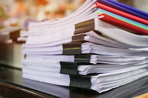 Stacks Of Papers Documents Files Information Business Report Papers