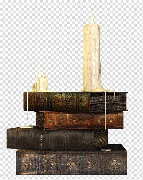 The image can be easily used for any free creative project. Old Books , stack of books candle holder transparent ...