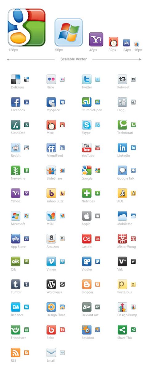 Download Some domestic and international websites icon vector ...