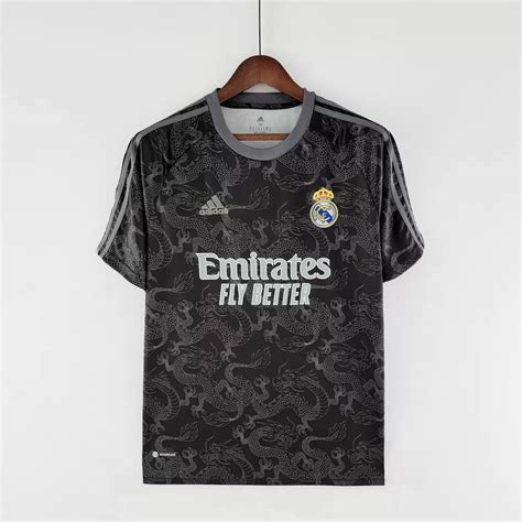 Real Madrid 202223 Black Dragon Jersey Free Shippinghigh Quality