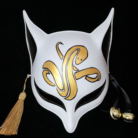 Sharp Ears Kitsune Mask Golden Snake Kitsune Mask Japanese Fox