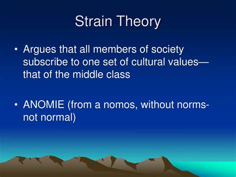 Ppt Sociological Theories The Anomie Strain Theory Part I Powerpoint