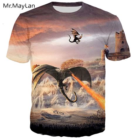 Dragon Dracarys Tshirt 3d Print Game Of Thrones Menwomen Streetwear T