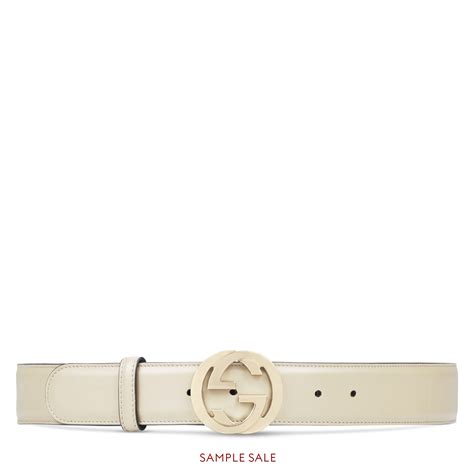 Leather Belt With Interlocking G Gucci Womens Casual 370543ap00g9022