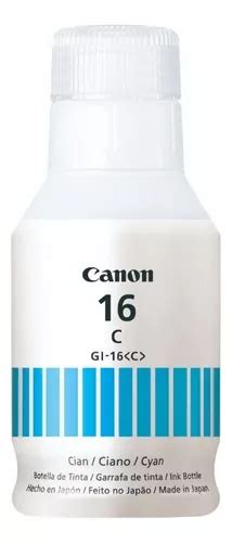 Botellas De Tinta Canon Gi 16 Maxify Gx6010 Gx7010 Tinta Cyan