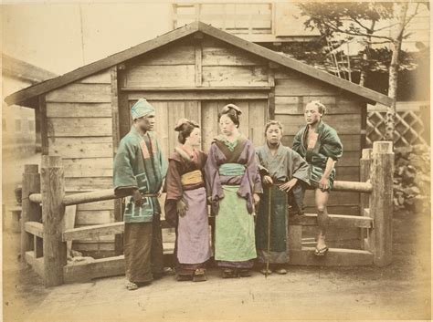 Group Of Peasants Ca 1875 Old Pictures Old Photos Japanese Outfits