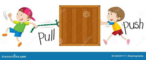 Push Pull Entrance Door Signs Vector Icons Royalty Free Illustration
