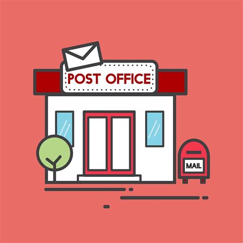 Illustration Of A Post Office Premium Vector Rawpixel