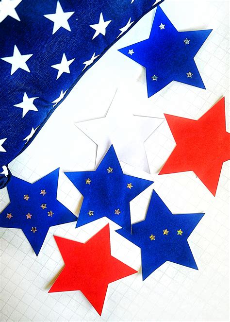 Diy 4th Of July Paper Star Decals With Cricut Creative Fabrica