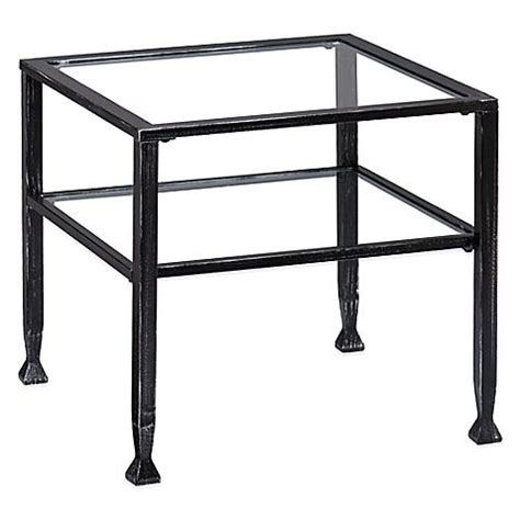 Kinbor black outdoor square wicker rattan side tea table w/glass top patio furniture with storage. Southern Enterprises Bunch Metal Cocktail Table in Black ...