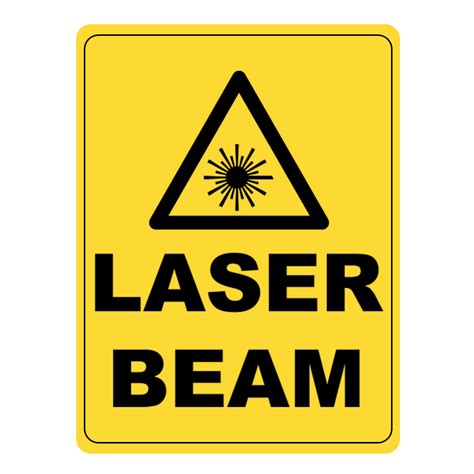 Laser Beam Warning Sign Metal Aluminium Health And Safety Hazardous Sign