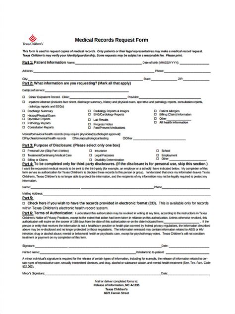 Free 9 Health Record Forms In Pdf Ms Word