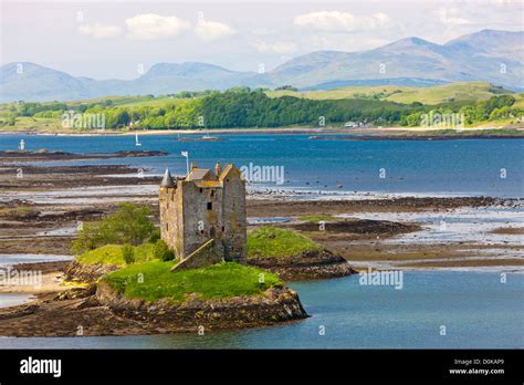 Castle Stalker Which Is A 15th Century Tower House On A Tidal Islet On