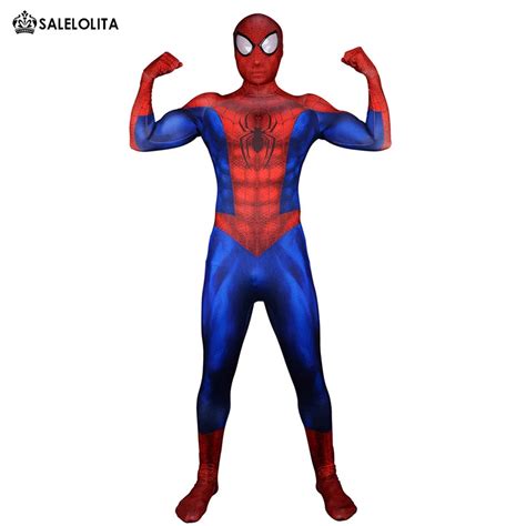 spiderman halloween costume spider man zentai lycra full bodysuit adults spider man cosplay