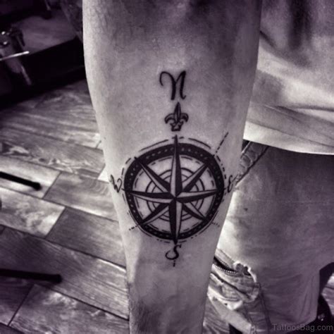 41 Stylish Compass Tattoos For Leg Tattoo Designs