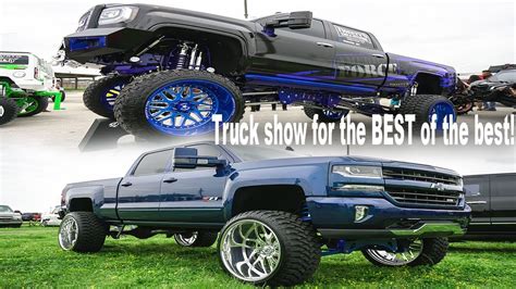 Huge Lifted And Dropped Trucks All On Billets Go To The Best Truck Show