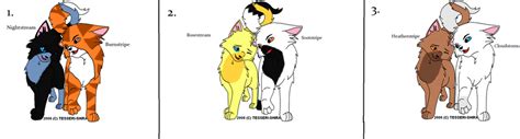 Cloudclan Warrior Cat Couples Breedables By Thunderxleaf On Deviantart