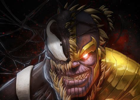 992327 Artwork Marvel Comics Venom Spider Man Symbiote Thanos