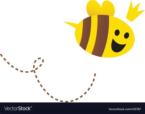 Cartoon Queen Bee Royalty Free Vector Image Vectorstock