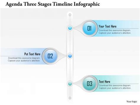 Business Diagram Agenda Three Stages Timeline Infographic Presentation