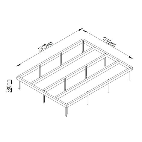 8x6ft Forest Garden Wooden Shed Base For Forest Shiplap And Tongue