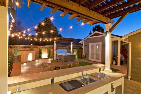 Stunning Outdoor Space With Kitchen And Hot Tub Hgtv