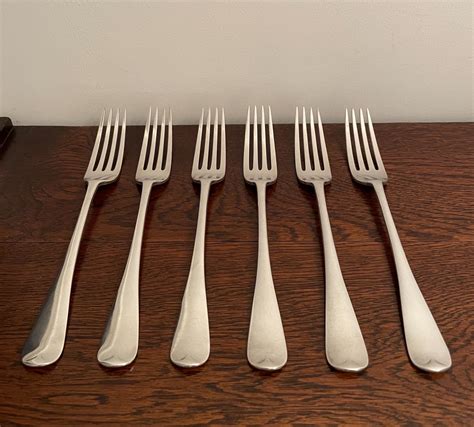 Set Of Six Victorian Silver Dinner Forks 770903 Uk