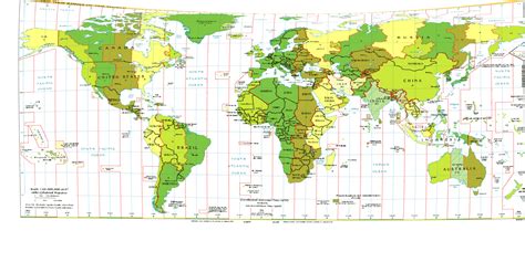 This table gives the latitude and longitude of various major cities around the world. Map showing latitude and longitude