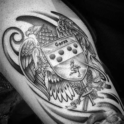 Making a tattoo is a very responsible decision in the life of those that want to have it. 50 Family Crest Tattoos For Men - Proud Heritage Designs
