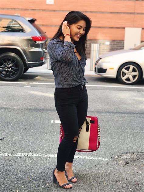 This look is perfect for a casual day, for work,. Casual Work Attire OOTD: Light-Weight Shirt + Black Jeans - lil' thoughts with jen | Casual work ...
