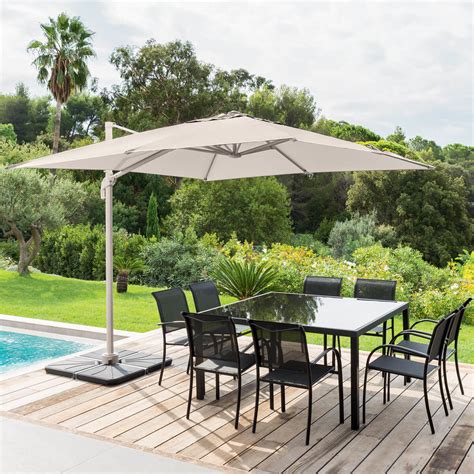 Keep track of what movies you have seen. Parasol Déporté Fresno Taupe 3 x 3 m - Aluminium, Acier ...