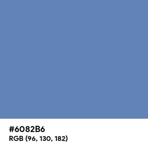 Glaucous Color Hex Code Is 6082b6