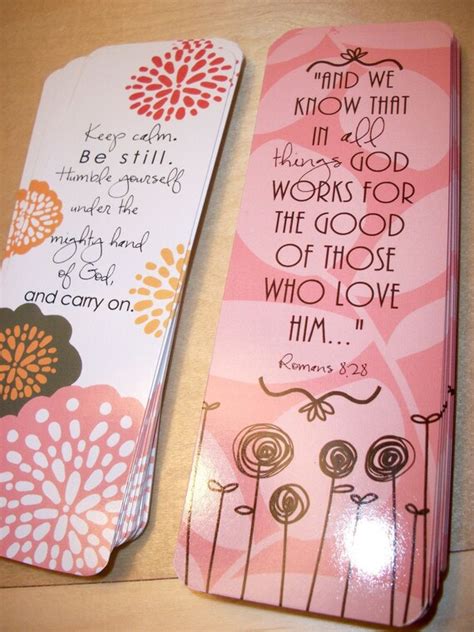 Christian Inspirational Bookmarksset Of Two