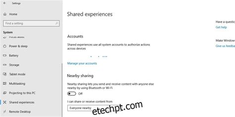 Como Desativar O Compartilhamento Nas Proximidades No Windows 10