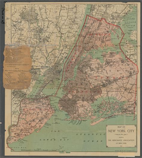 Map Of New York City Greater New York Nypl Digital Collections