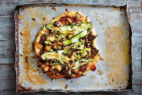 Spoon zucchini puree over potatoes, and serve. Jamie Oliver's potato, taleggio and zucchini pizzas ...