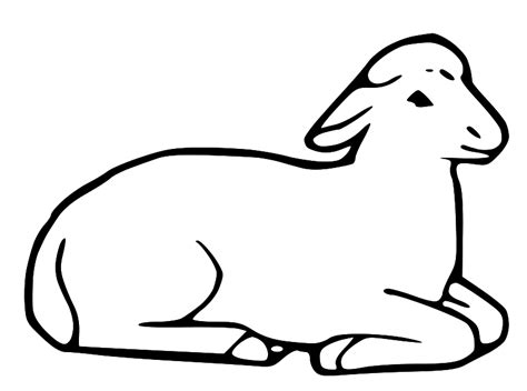 Lamb Laying Down Colouring Pages Page 2 Sheep Silhouette Lamb