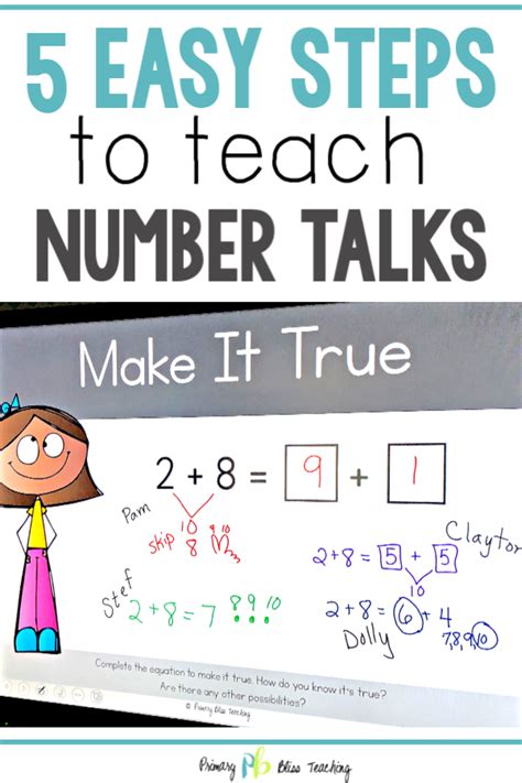 5 Easy Steps To Teach Number Talks In First Grade Primary Bliss Teaching