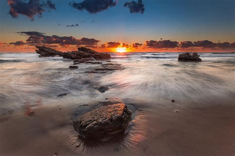 Sandy Beach Sunset Photograph By Mike Drosos Fine Art America